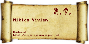 Mikics Vivien névjegykártya